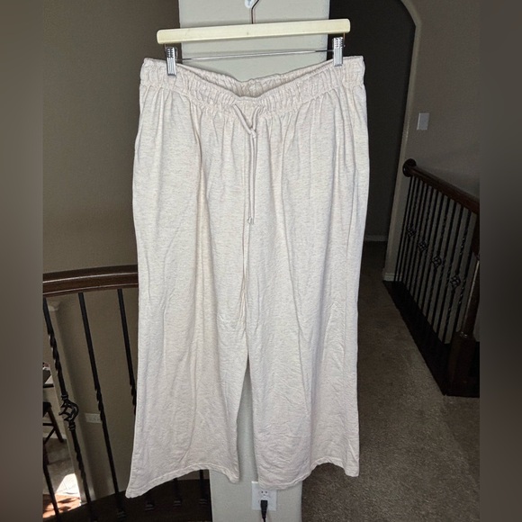 June & Vie Women's Oatmeal Pants Size 1X (22-24) - Picture 1 of 10